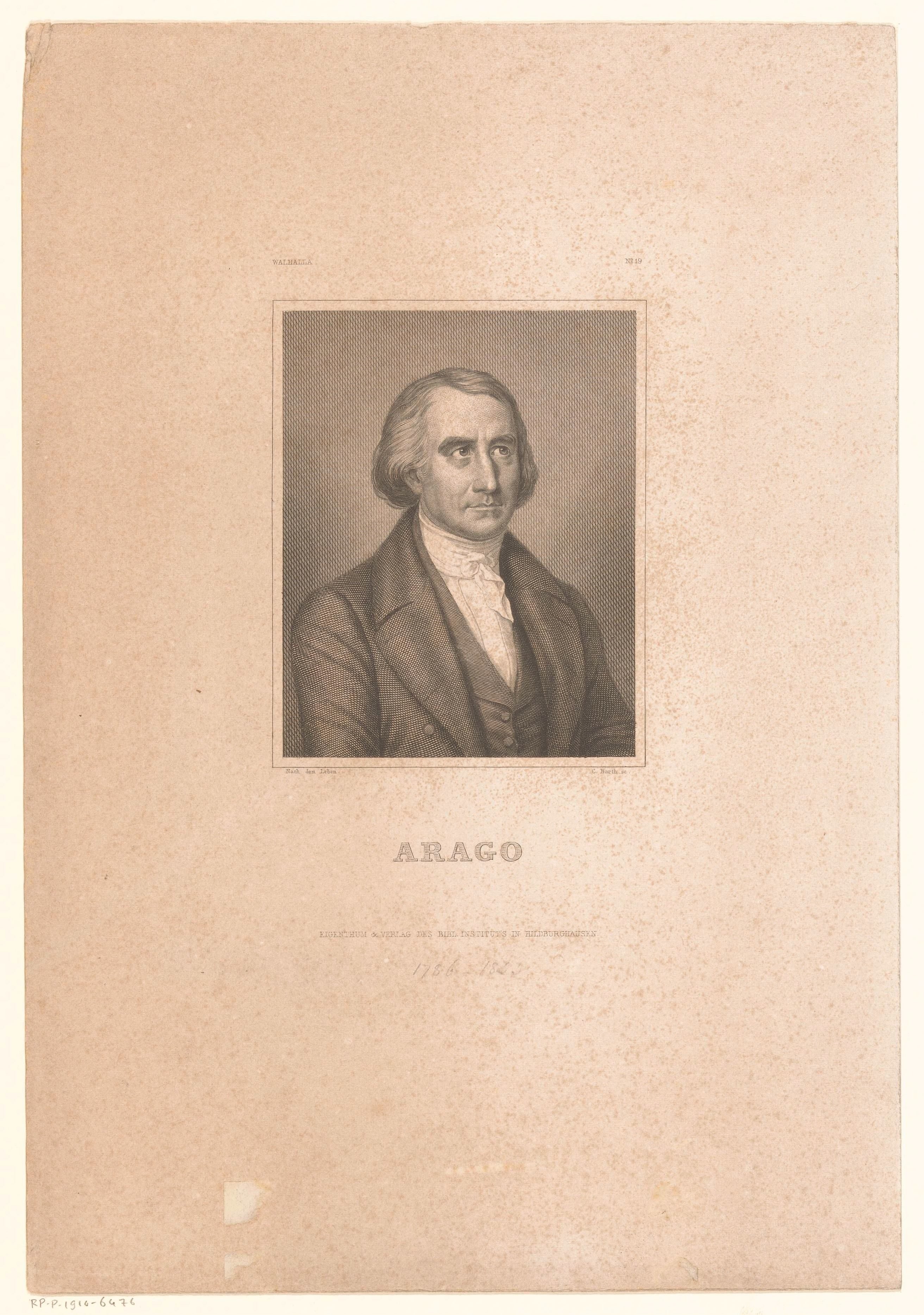 Portret van François Arago by Karl Barth
