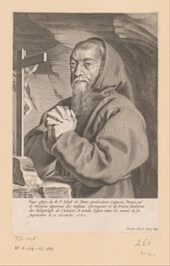 Portret van François Leclerc du Tremblay in gebed