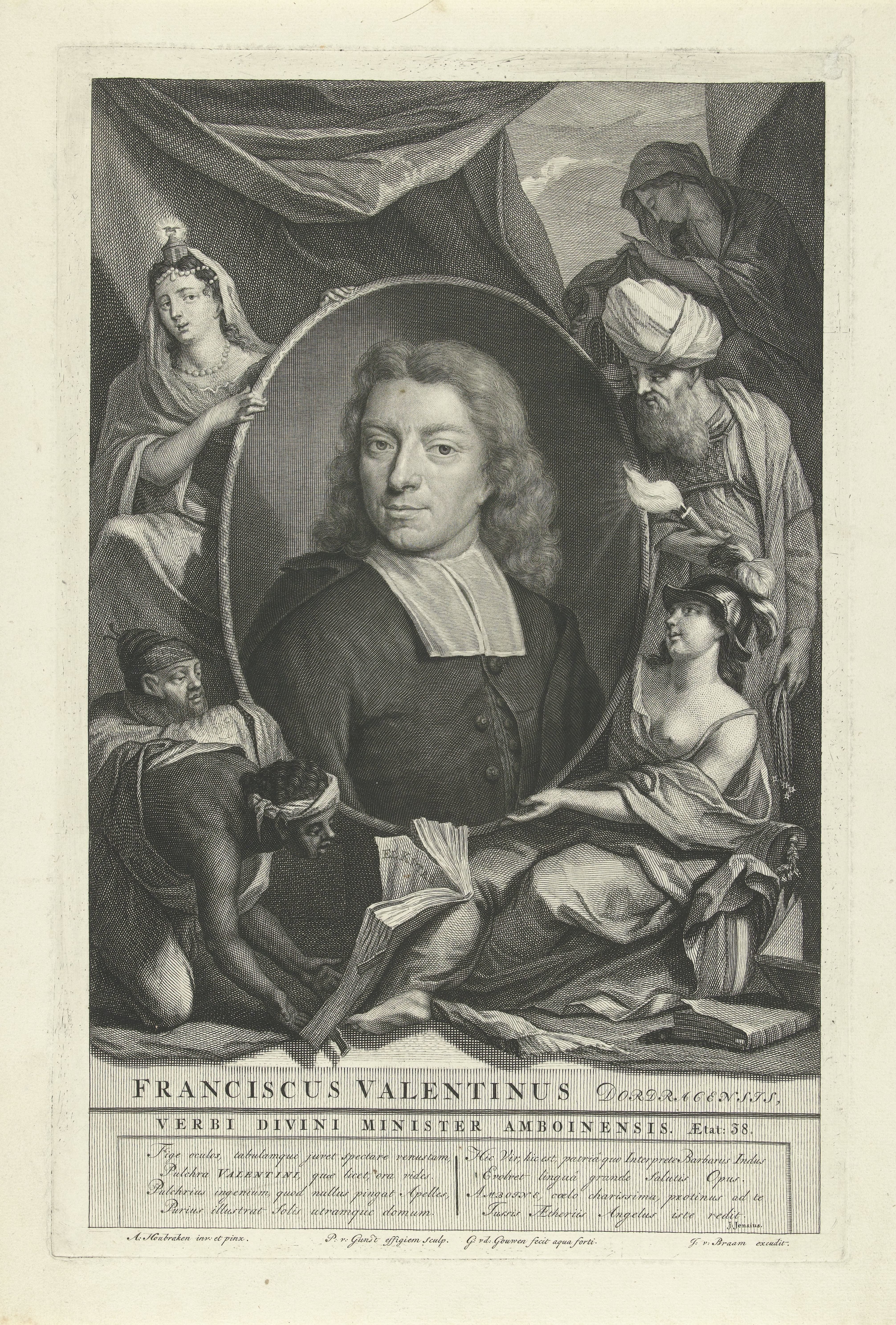 Portret van François Valentijn by Gilliam van der Gouwen