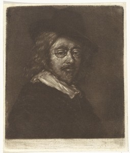 Portret van Frans Hals met een hoed