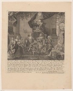 Portret van Frans I Stefan, Duits keizer en zijn familie