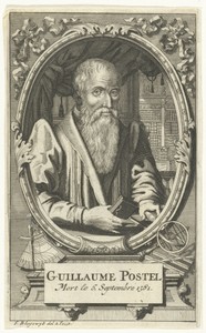 Portret van Franse astronoom Guillaume Postel