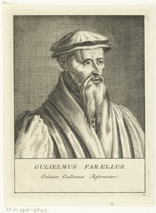 Portret van Franse hervormer Guillaume Farel