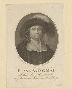 Portret van Franz Anton May