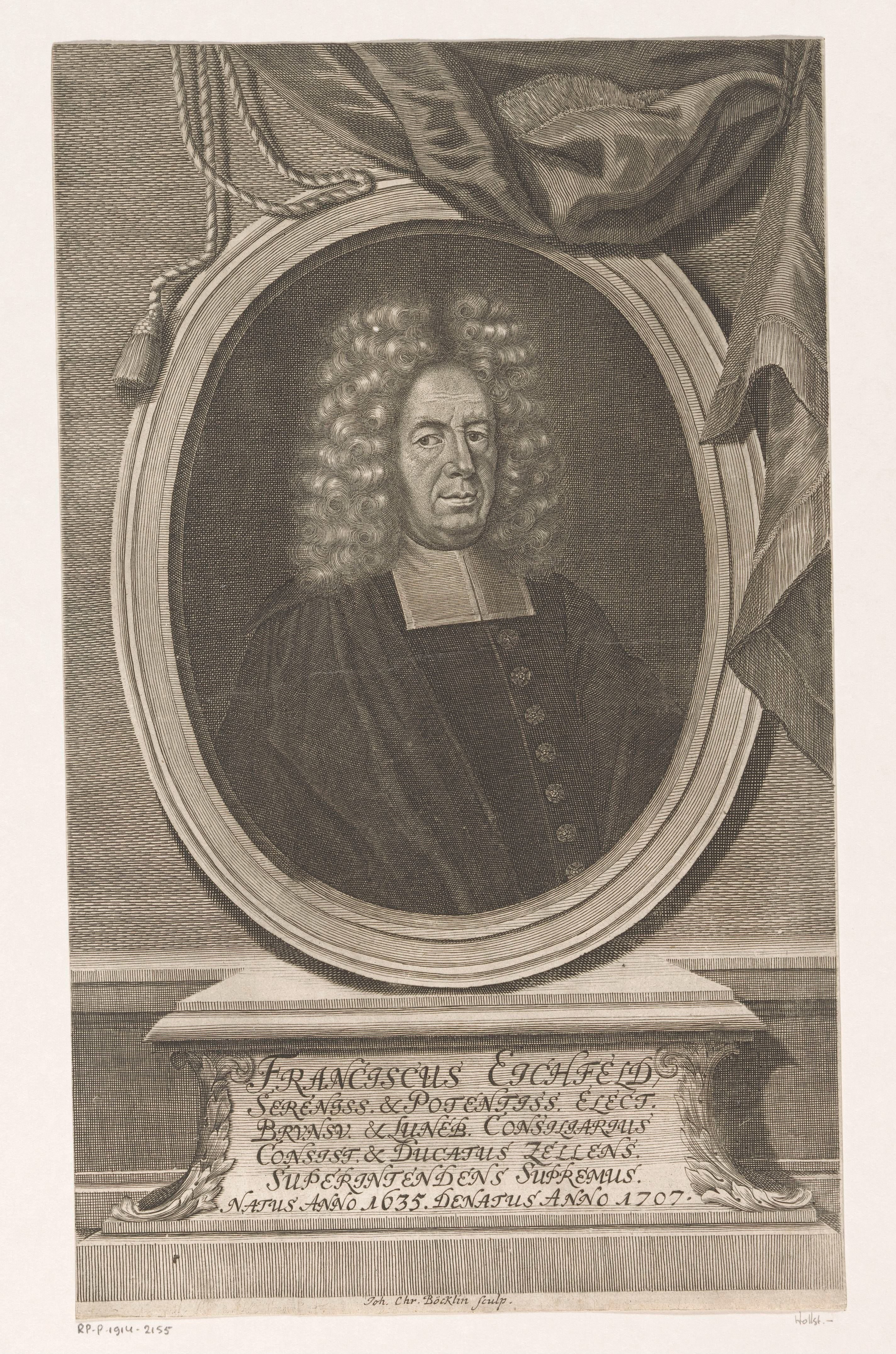 Portret van Franz Eichfeld by Johann Christoph Boecklin