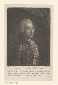 Portret van Franz Ferdinand von Schrötter