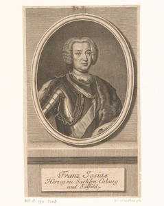 Portret van Franz Josias von Sachsen-Coburg-Saalfeld