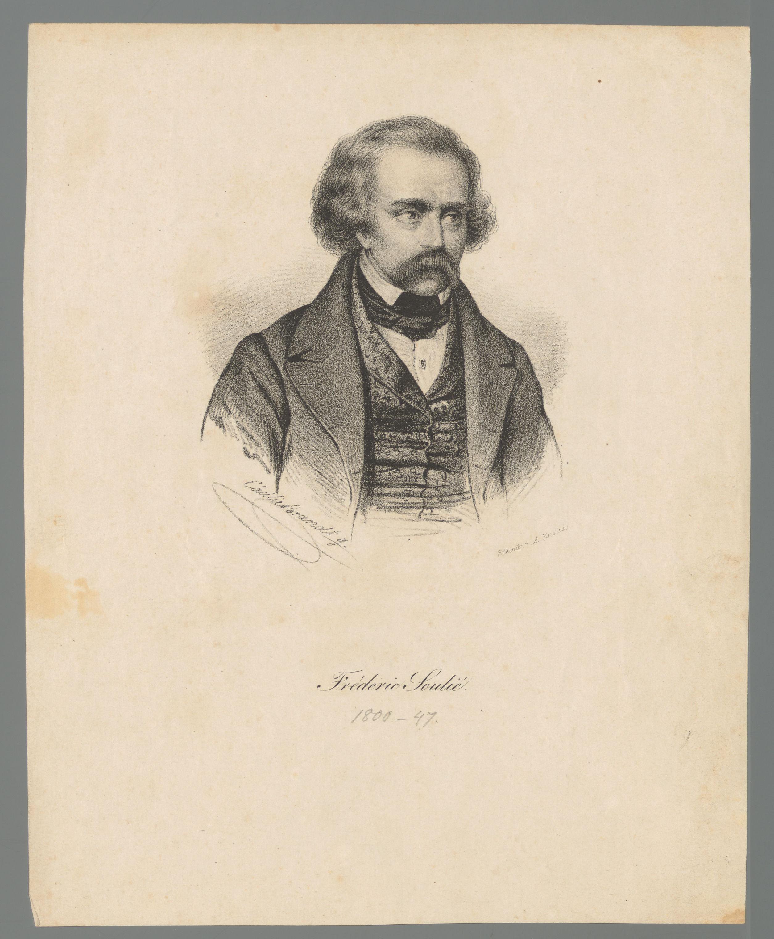 Portret van Frédéric Soulié by Cäcilie Brandt
