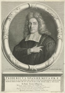 Portret van Frederick Spanheim de jongere op 62-jarige leeftijd