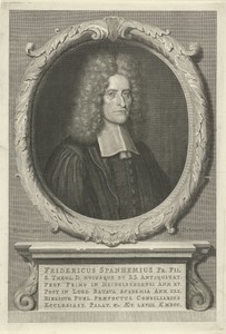 Portret van Frederick Spanheim de jongere op 68-jarige leeftijd