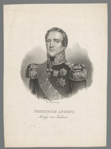 Portret van Frederik August II, koning van Saksen