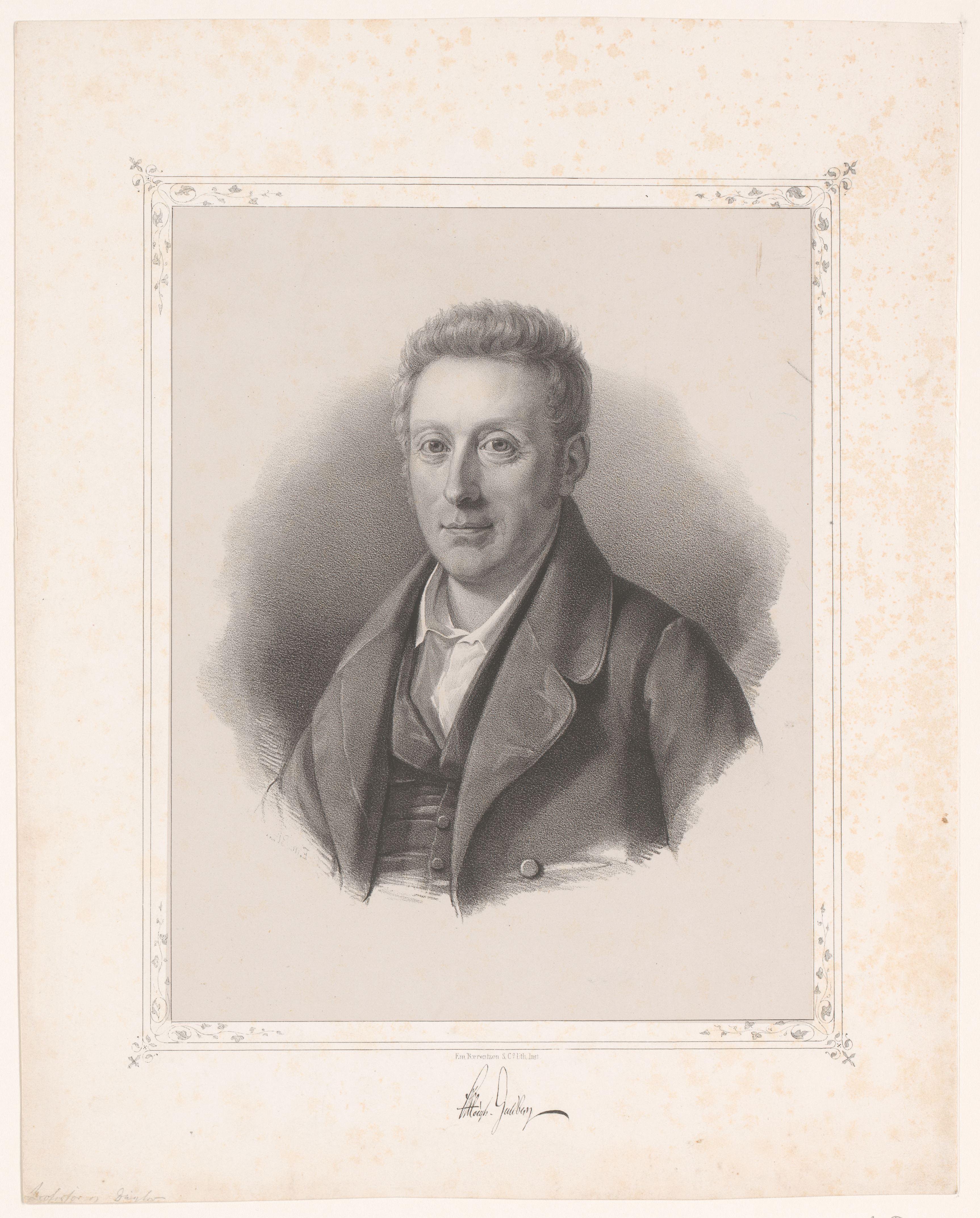 Portret van Frederik Høegh-Guldberg by Emilius Ditlev Baerentzen