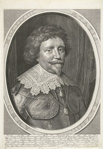 Portret van Frederik Hendrik, prins van Oranje-Nassau op 49-jarige leeftijd