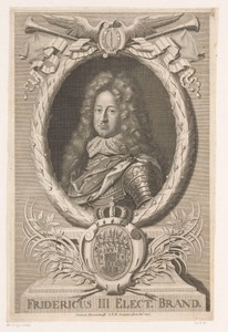 Portret van Frederik I, koning van Pruisen, als keurvorst van Brandenburg