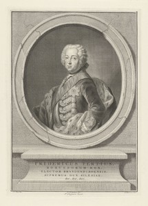 Portret van Frederik II de Grote, koning van Pruisen
