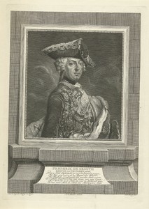 Portret van Frederik II de Grote, koning van Pruisen