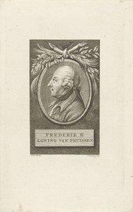 Portret van Frederik II de Grote, koning van Pruisen