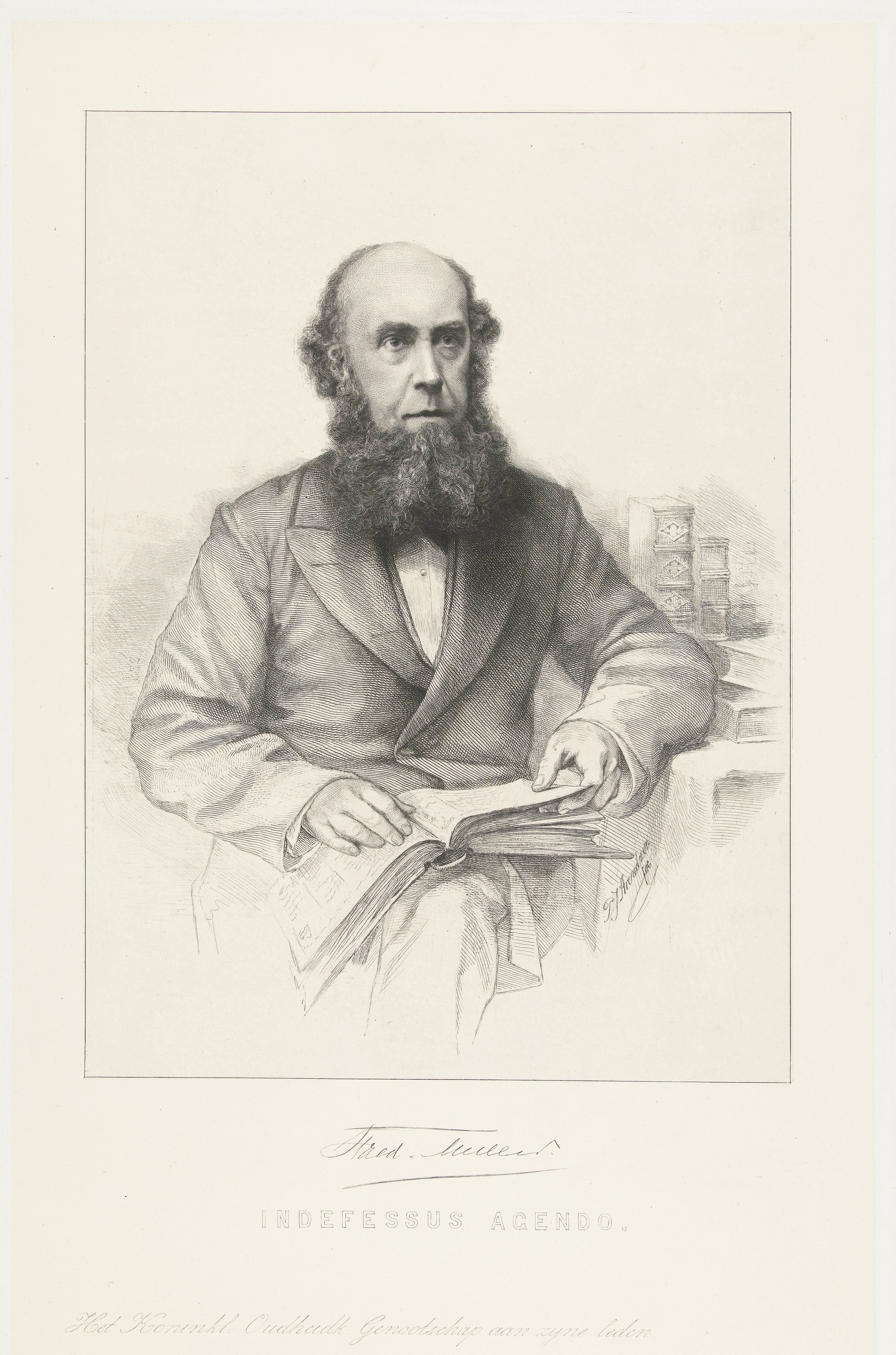 Portret van Frederik Muller by Petrus Johannes Arendzen