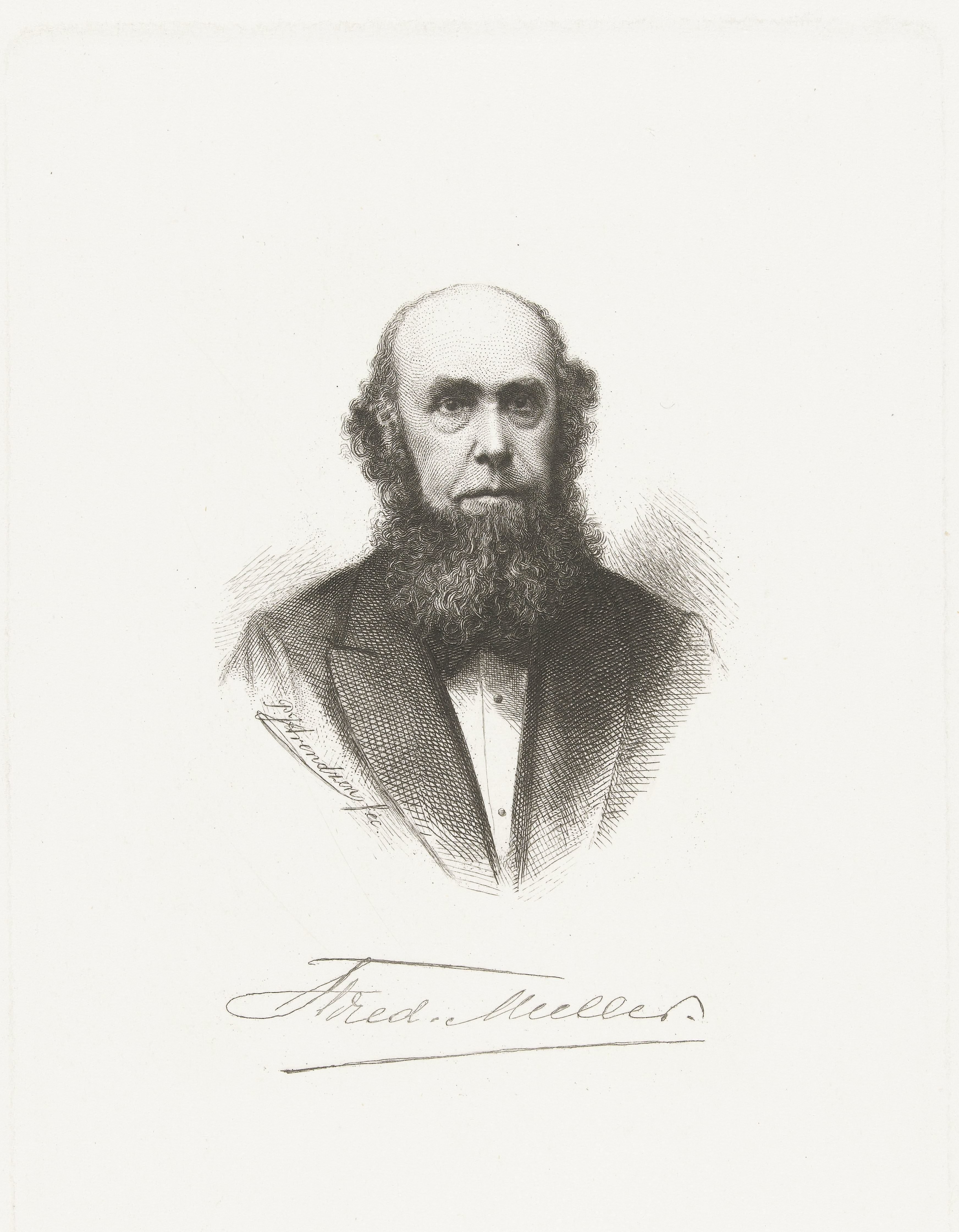 Portret van Frederik Muller by Petrus Johannes Arendzen
