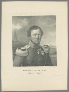 Portret van Frederik Willem III koning van Pruisen