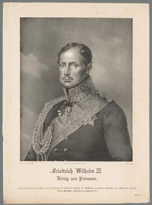 Portret van Frederik Willem III koning van Pruisen