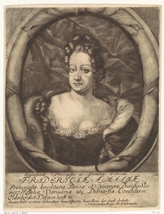 Portret van Frederikke Amalia