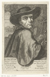 Portret van frère Jaques de Beaulieu als heremiet