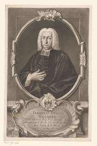 Portret van Friedrich Andreas Hallbauer