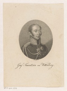 Portret van Friedrich Bogislav Emanuel, Graf Tauentzien von Wittenberg