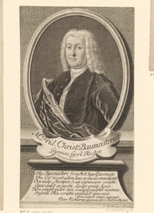 Portret van Friedrich Christian Baumeister