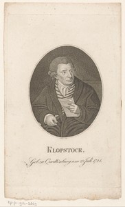 Portret van Friedrich Gottlieb Klopstock