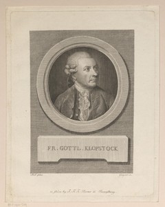 Portret van Friedrich Gottlieb Klopstock