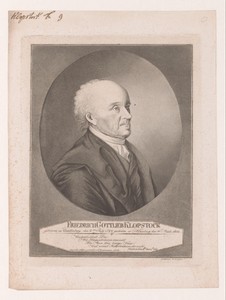 Portret van Friedrich Gottlieb Klopstock