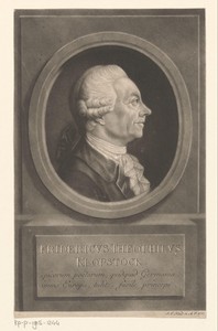 Portret van Friedrich Gottlieb Klopstock