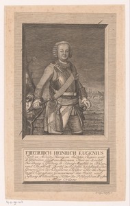 Portret van Friedrich Heinrich Eugenius von Anhalt