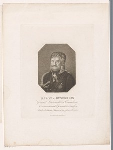 Portret van Friedrich Heinrich Karl, Freiherr von Hünerbein