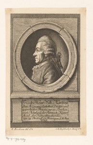 Portret van Friedrich Heinrich Wilhelm Martini