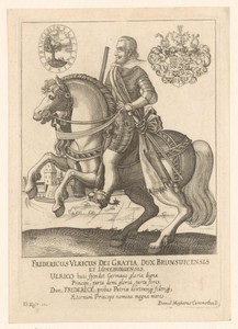 Portret van Friedrich Ulrich van Brunswijk-Lüneberg te paard