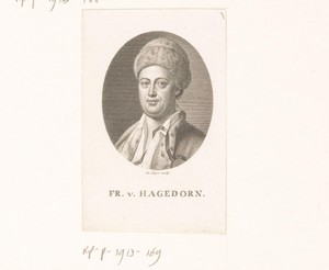 Portret van Friedrich von Hagedorn