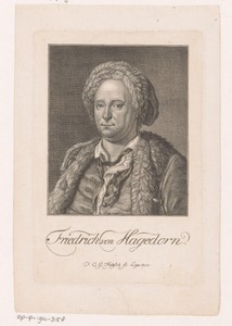 Portret van Friedrich von Hagedorn