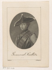Portret van Friedrich Wilhelm, Freiherr von Seydlitz