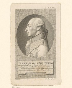 Portret van Friedrich Wilhelm von der Schulenburg