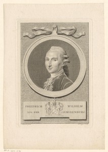 Portret van Friedrich Wilhelm von der Schulenburg