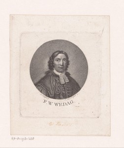 Portret van Friedrich Wilhelm Wedag