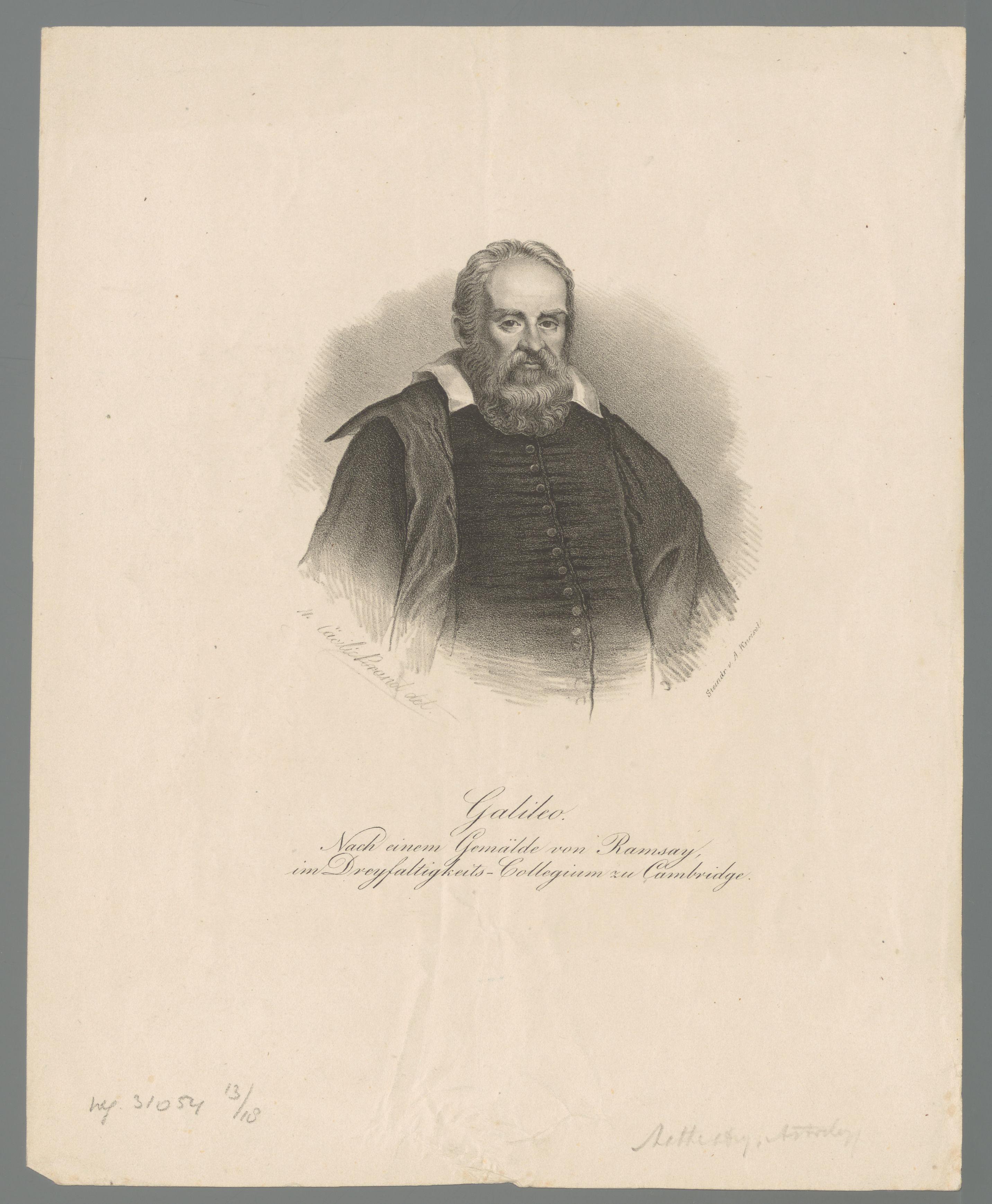 Portret van Galileo Galilei by Cäcilie Brandt