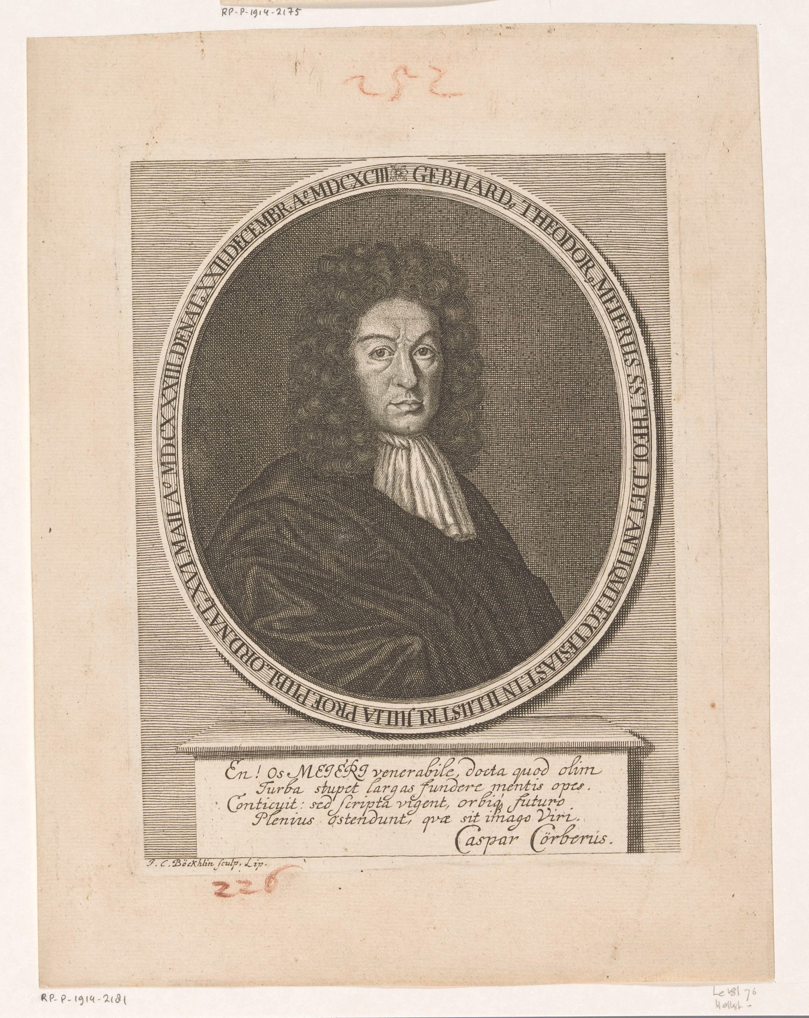 Portret van Gebhard Theodor Meier by Johann Christoph Boecklin