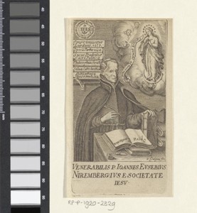 Portret van geestelijke en schrijver Johannes Eusebius Nieremberg