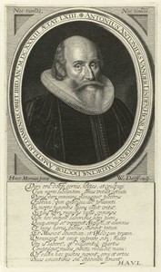Portret van geneesheer Antonius Antonides van der Linden op 63-jarige leeftijd