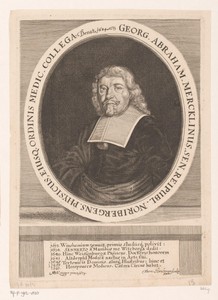 Portret van Georg Abraham Merklein
