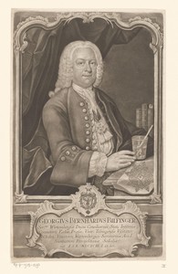 Portret van Georg Bernhard Bilfinger
